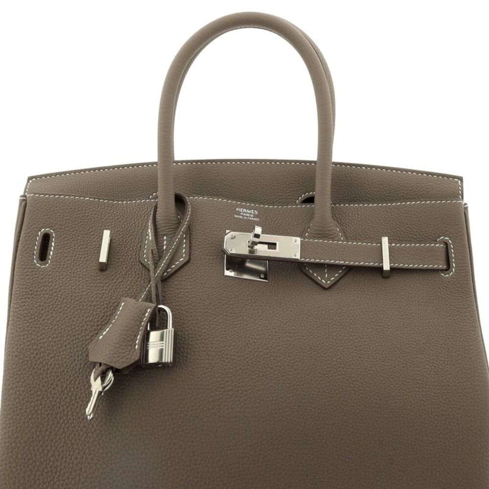 Hermes Birkin Handbag Grey Maurice with Palladium Hardware 30 Gray - Picture 7 of 8